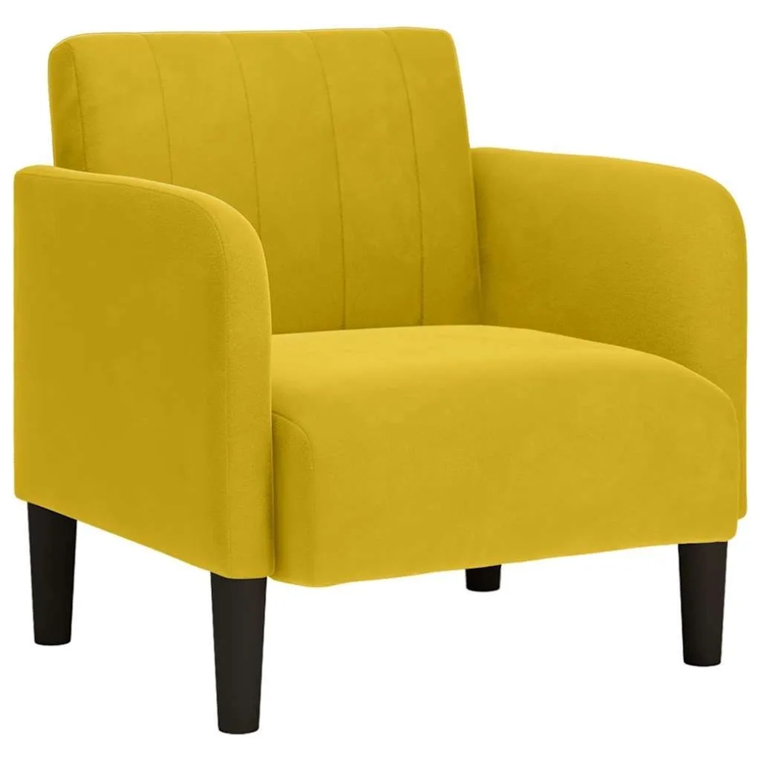vidaXL Sessel mit Armlehnen Gelb 54 cm Samt 4100584