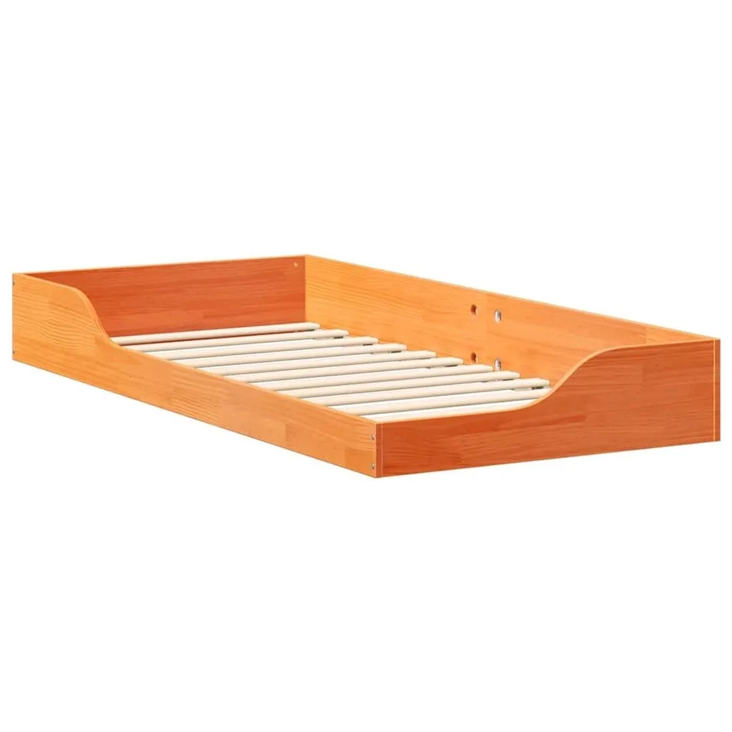 vidaXL Bettrahmen Wachsbraun 100 x 200 cm Massives Kiefernholz 873387