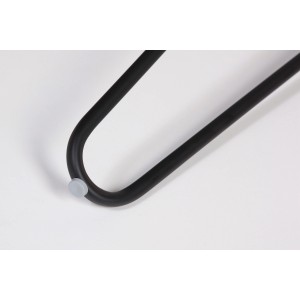 Schwarzes Hairpin Tischuntergestell, 180x710 mm, mit Bodengleiter für Möbel.