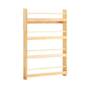 SoBuy Bücherregal Wandregal Kinderregal Hängeregal mit 4 Ablagen Natur 80x118x12cm KMB08-N