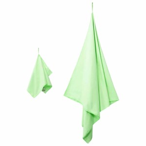 vidaXL Sporthandtuch Set 2-Tlg Grün Stoff 42011496