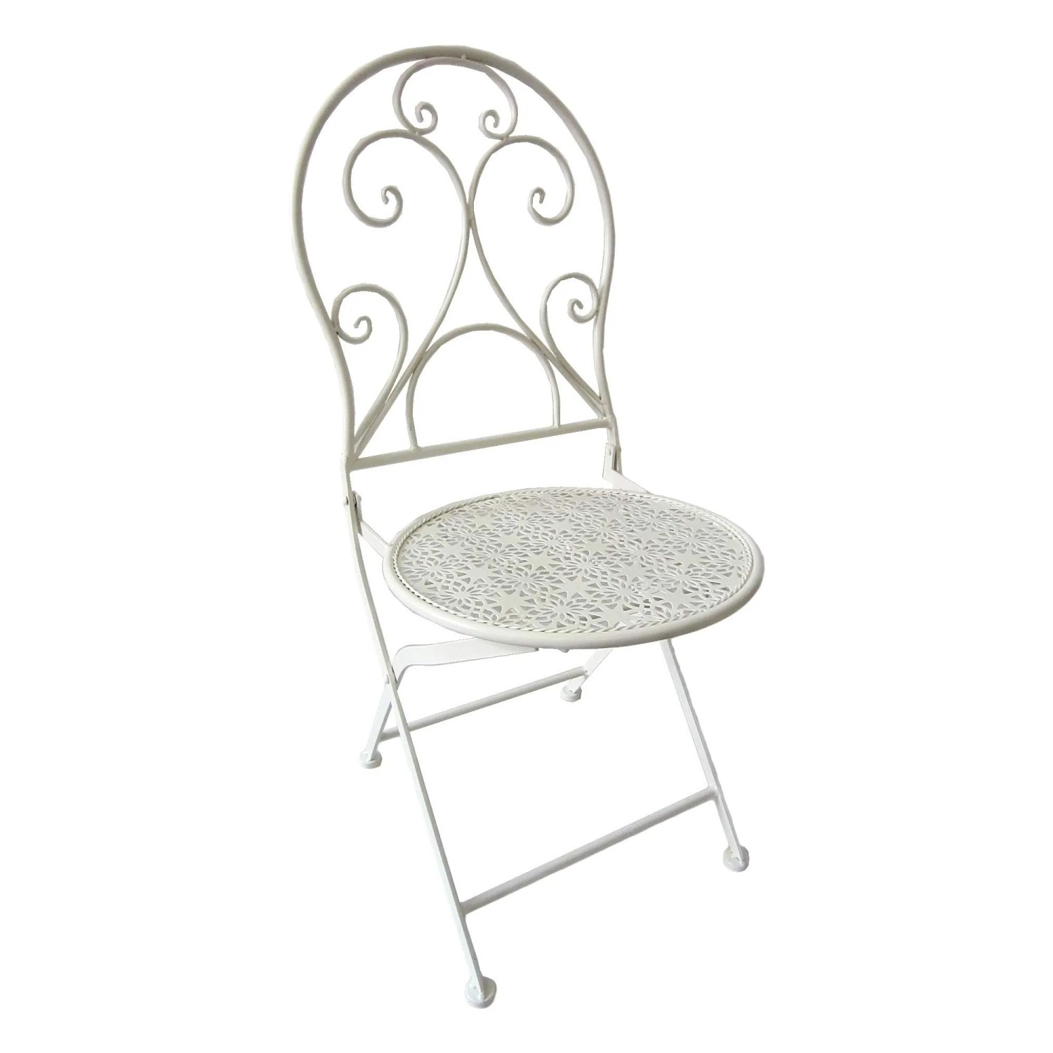 DELUKE Gartenstuhl 2er Set SINDRE Stahl Weiß Klappstuhl Wetterfest Gartenstühle Outdoor Balkonstühle