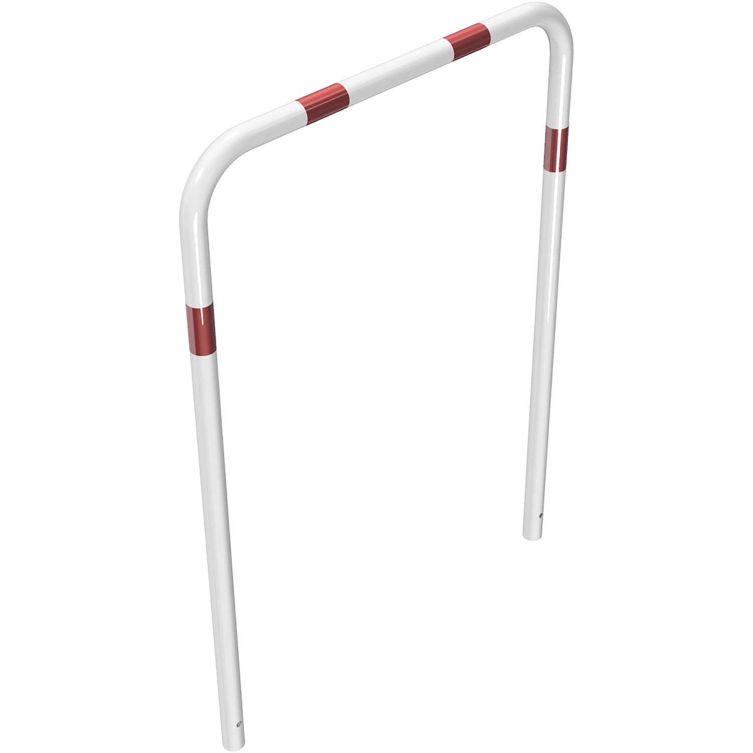 Schake Rohrbügel Ø 48 mm zum Einbetonieren 1.000 mm x 1.400 mm Weiß-Rot