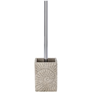 Wenko WC-Bürstengarnitur Fossil Beige aus Polyresin mit WC-Bürste.