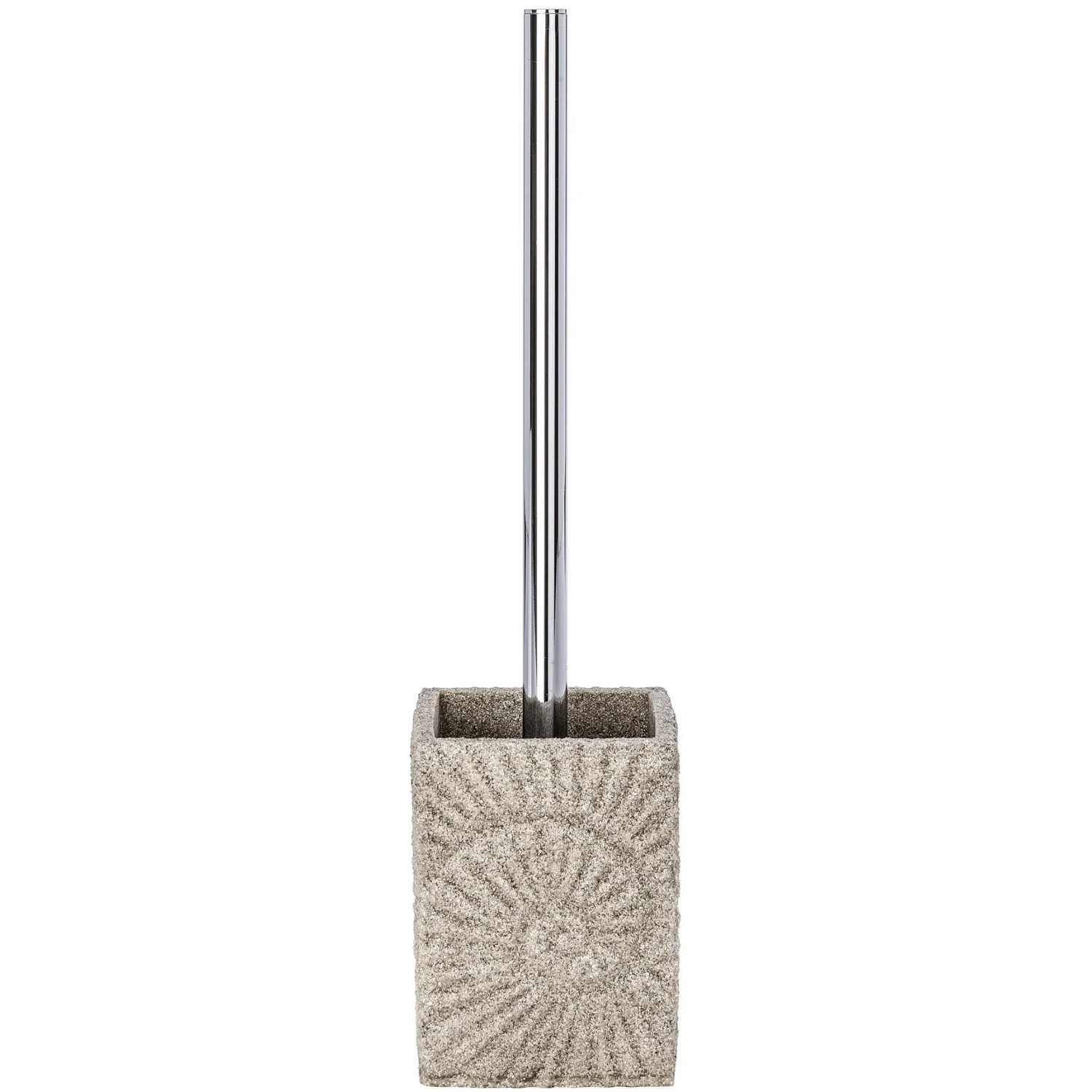 Wenko WC-Bürstengarnitur Fossil Beige aus Polyresin mit WC-Bürste.