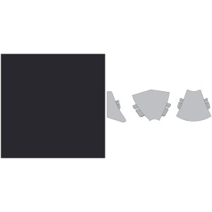 Endkappen Plus Kaviar für Arbeitsplatten, Kunststoff, zur Abdeckung von Schnittkanten.