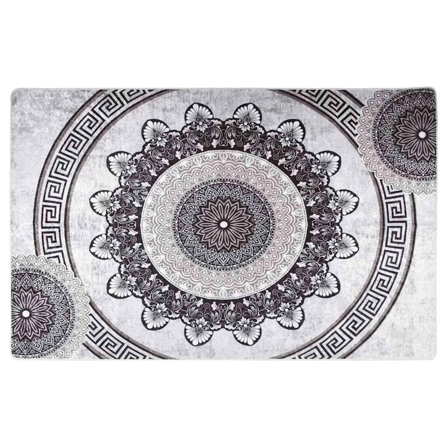 vidaXL Teppich Waschbar 160x230 cm Mehrfarbig Rutschfest 337985