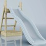 OutdoorToys Rutsche Fuchs, 175cm, eisblau. Kinderrutsche mit Holzleiter für Spieltürme & Spielanlagen.