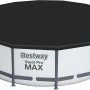 Bestway Stahlrahmenpool Steel Pro Max, Ø 427 cm, mit Abdeckplane. Lichtgrauer Frame Pool.