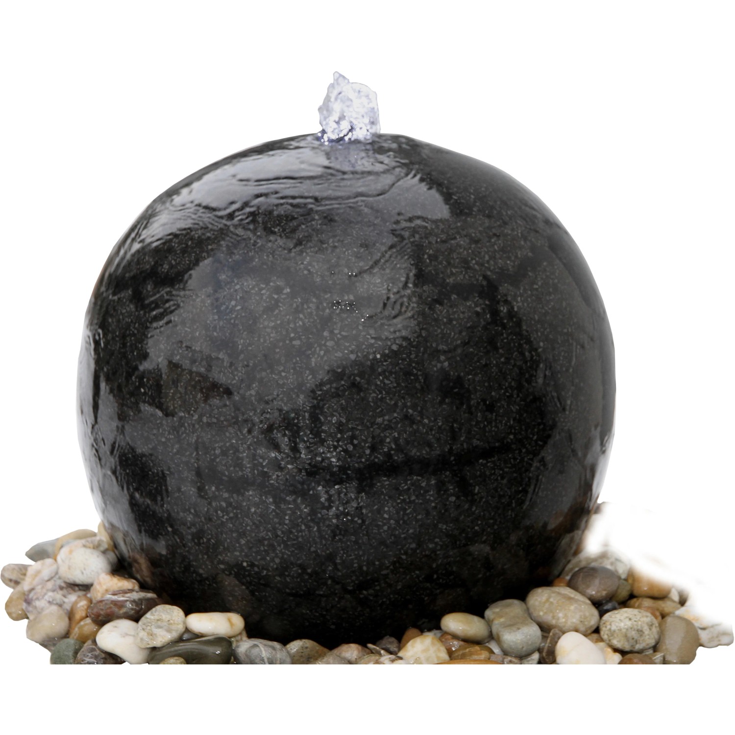 Silex Terrazzo Quellstein Kugel Schwarz