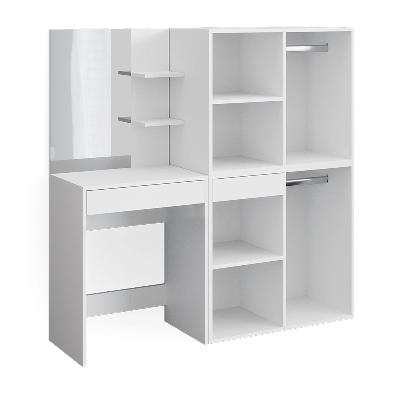 Vicco Schminktisch Isabelle Weiß 60 cm mit Schränken günstig online kaufen