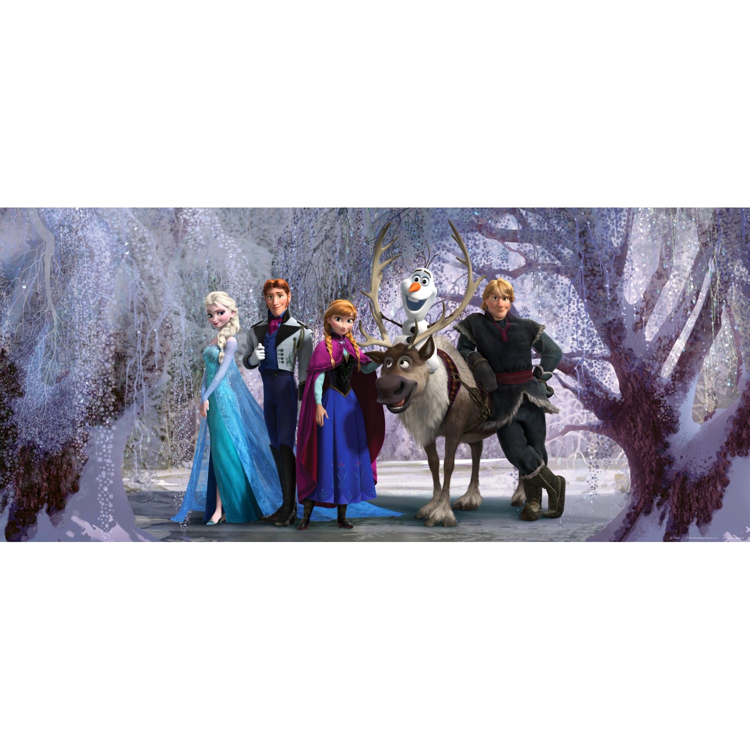 Disney Poster Die Eiskönigin Lila Blau und Beige 202 x 90 cm 600881 günstig online kaufen