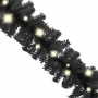 Schwarze vidaXL Weihnachtsgirlande mit LEDs, 20 m lang, festliche Deko.