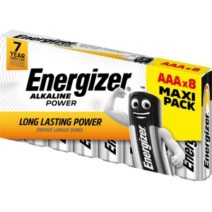 Energizer Alkaline Power AAA Batterien, 8er-Pack. Zuverlässige Micro Batterien für den täglichen Gebrauch.
