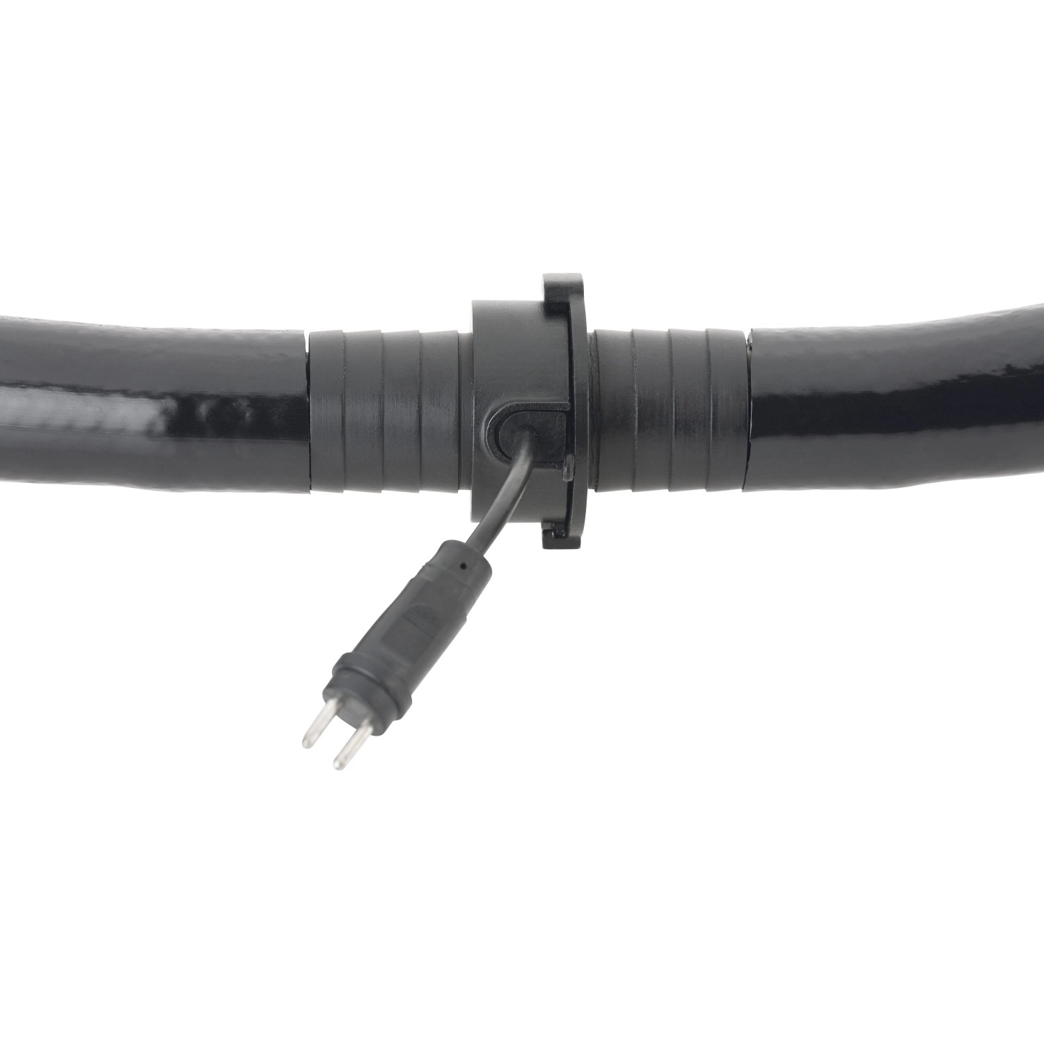 Oase LunaLed 6s LED-Scheinwerfer für Teiche mit schwarzem Kabel und Stecker.