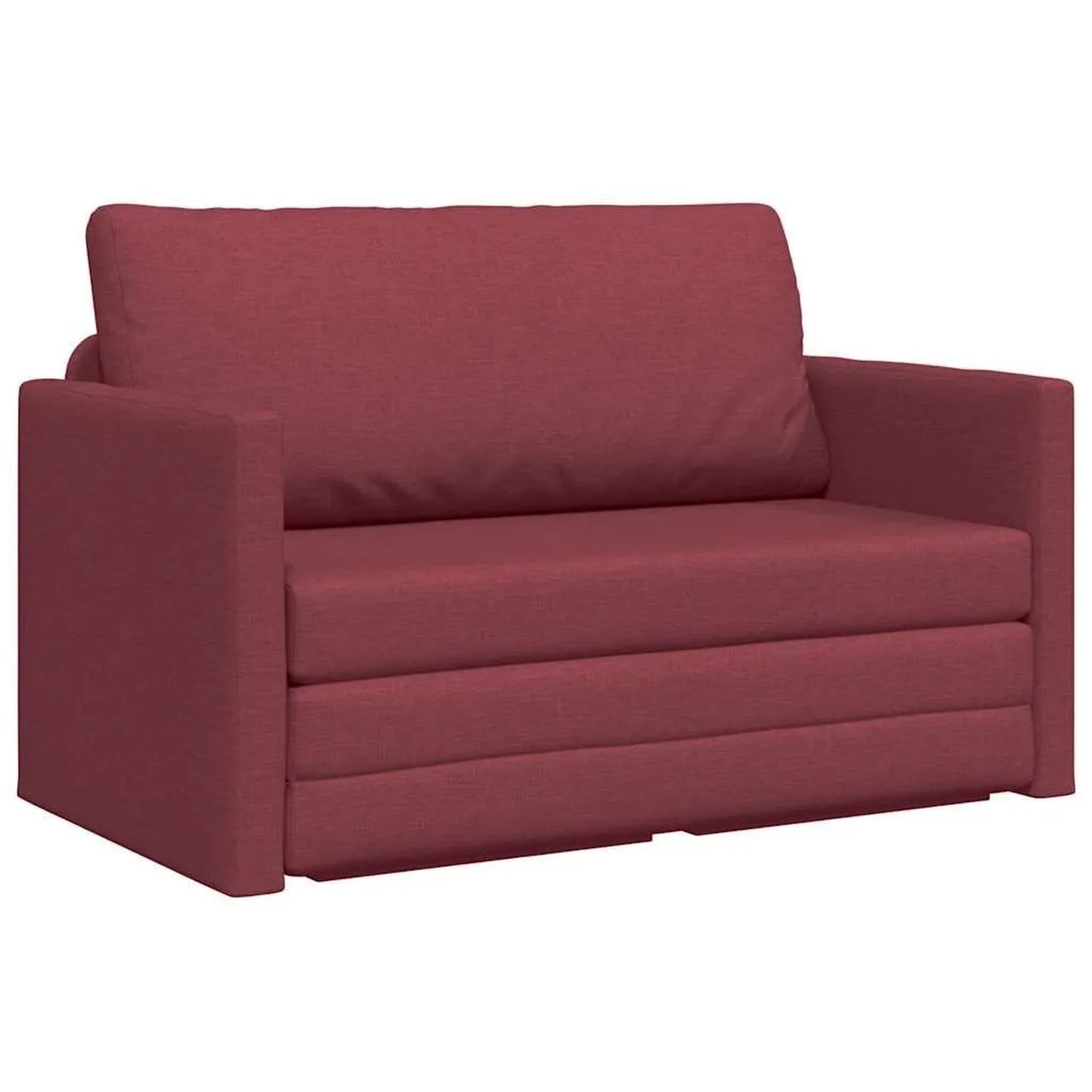 vidaXL Schlafsofa 110cm Weinrot Stoff 4106694