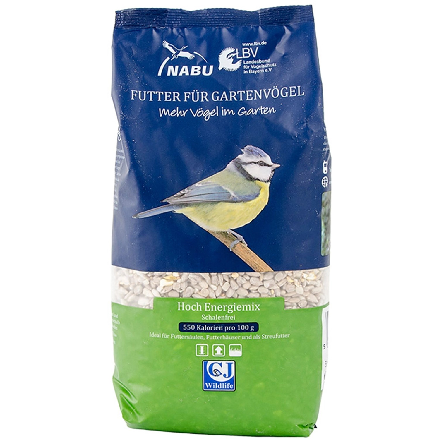 Vogelfutter Hoch Energiemix schalenfrei 1 kg