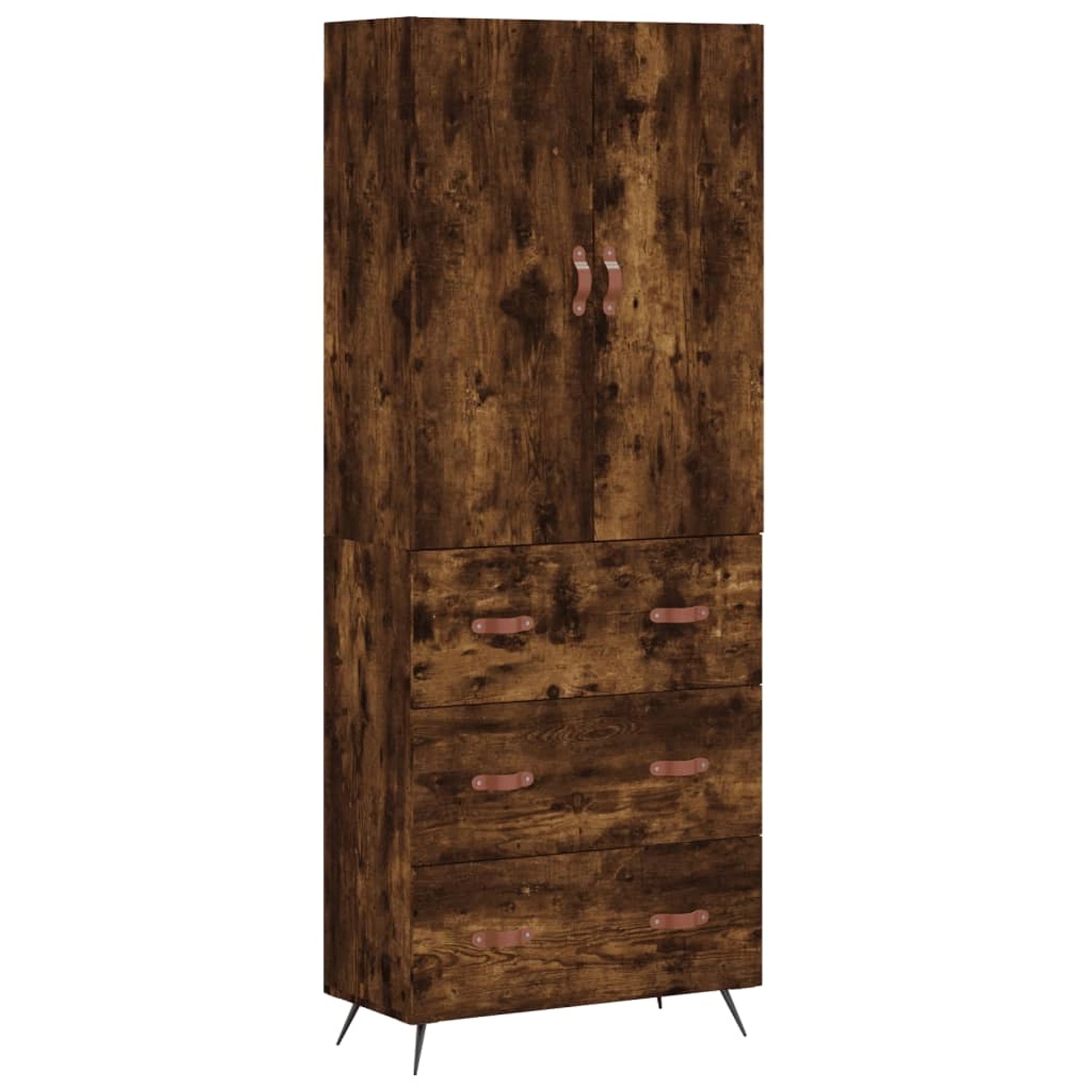 vidaXL Highboard Räuchereiche 69,5x34x180 cm Holzwerkstoff 3195824 günstig online kaufen