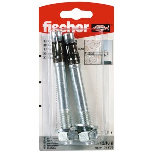 Fischer Bolzenanker FAZ II 12/10 K, 2 Stück, für höchste Tragfähigkeiten im Beton.