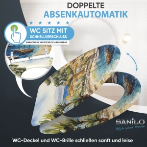 SANILO WC Sitz mit Absenkautomatik Top Fix Riviera