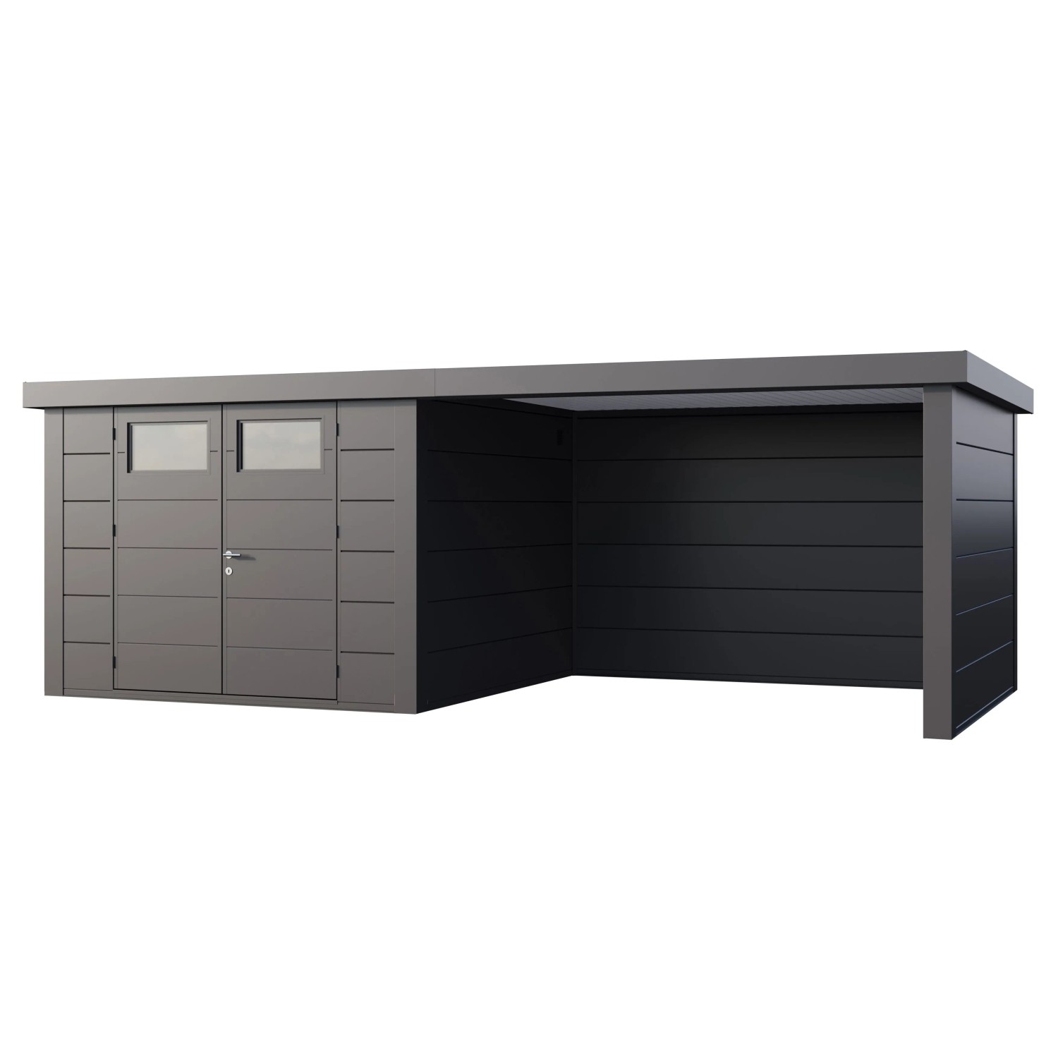 Gerätehaus Classico 3030 mit Lounge L Rechts 642 cm x 238 cm Anthrazit günstig online kaufen