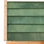 Detailaufnahme: Grünes VidaXL Vogelfutterhaus aus Holz zum Aufhängen.
