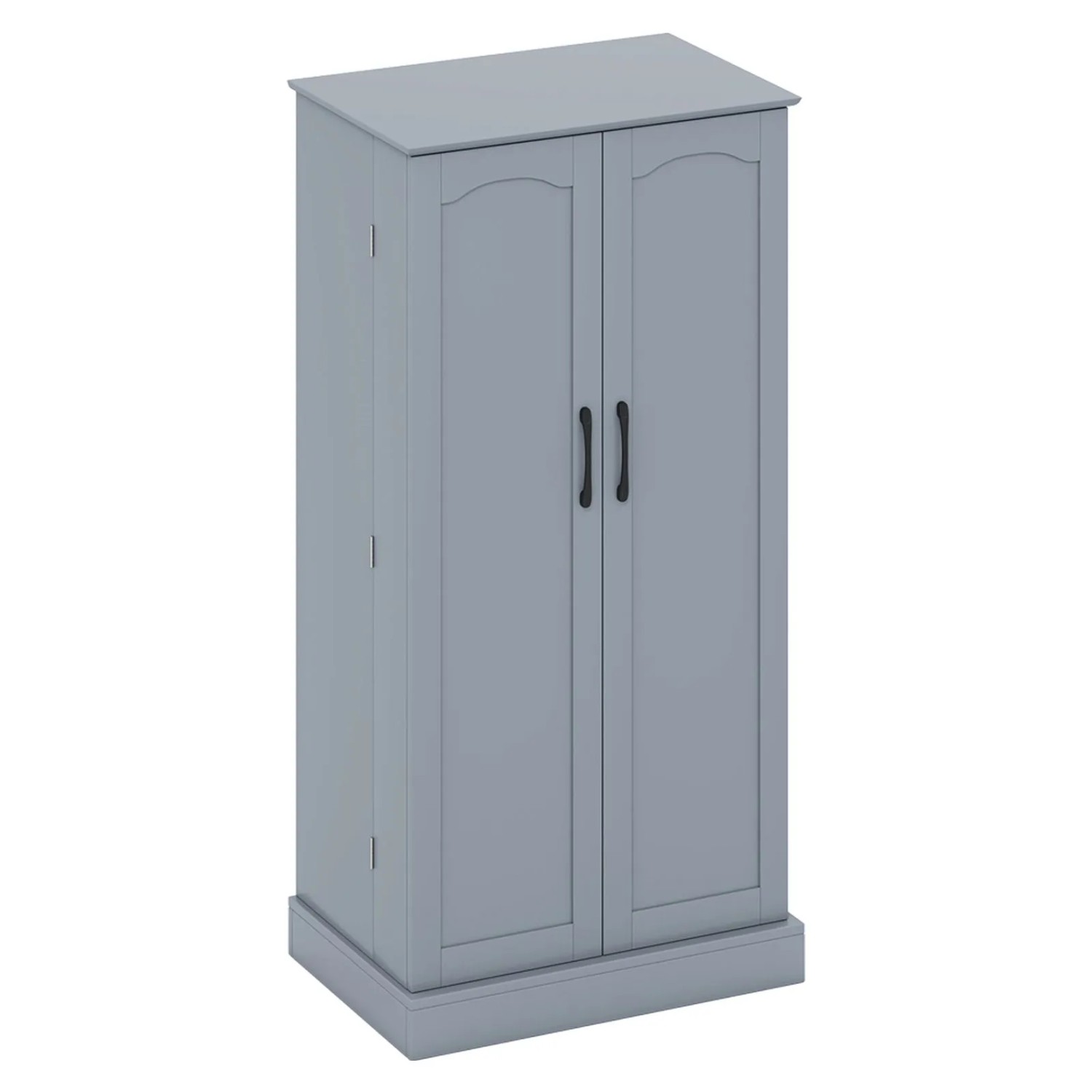 Costway Küchenschrank mit 2 Türen 6 Böden 60 x 40 x 120 cm Grau günstig online kaufen
