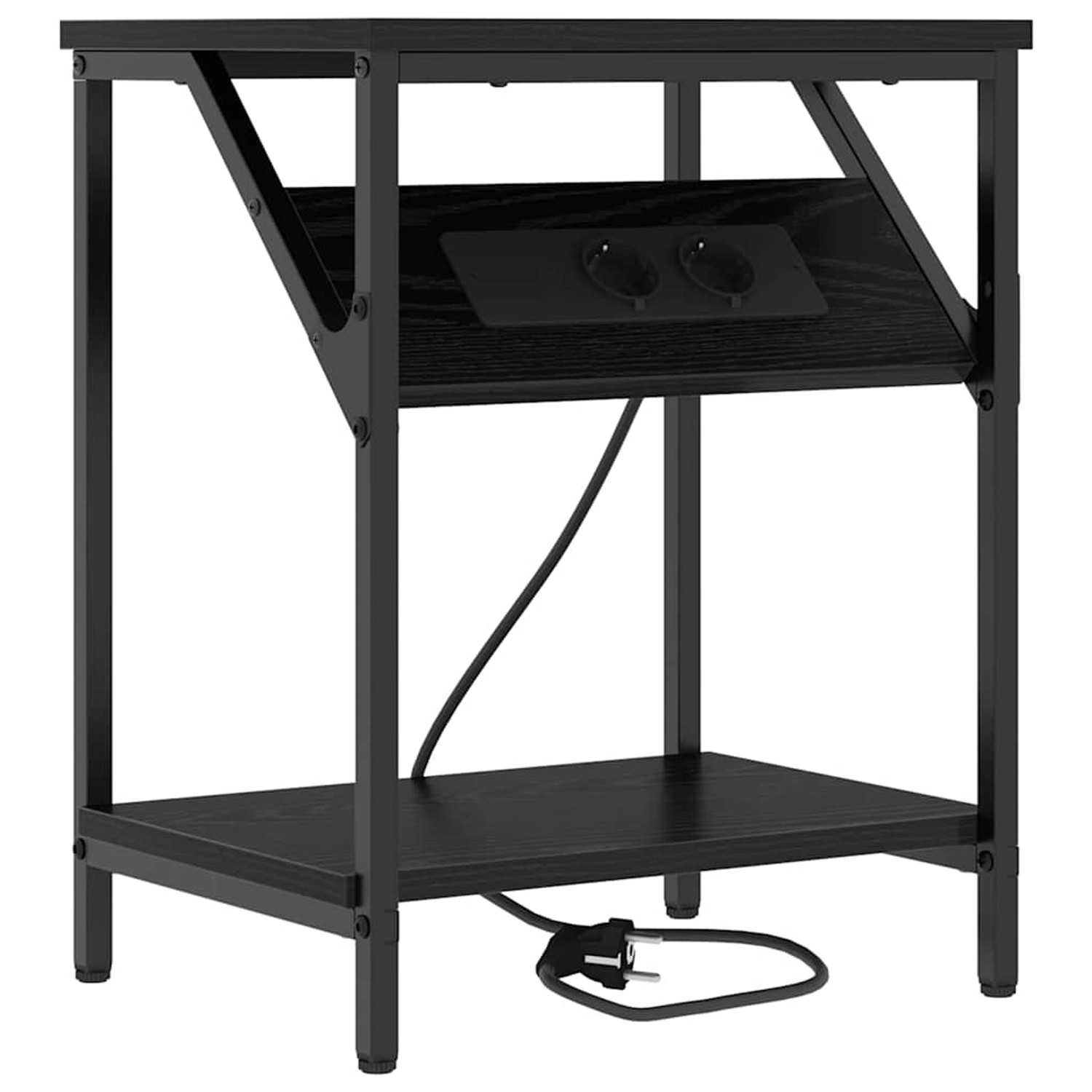 vidaXL Nachttisch Schwarze Eiche 38 x 30 x 48 cm Holzwerkstoff 859580 günstig online kaufen