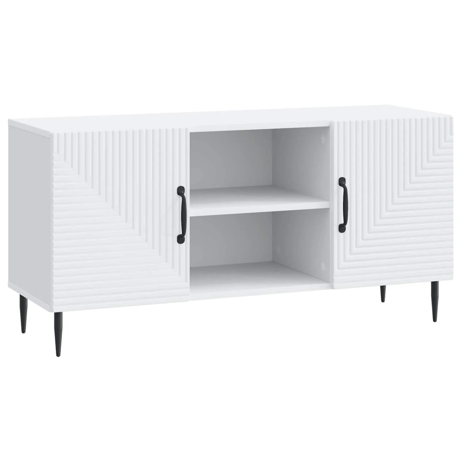 vidaXL TV-Schränk Weiß 102 x 34,5 x 50 cm Holzwerkstoff 894925
