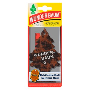 Wunderbaum Lufterfrischer mit Echtleder-Duft für Auto, sorgt für Frische.