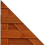 Teakfarbenes Sichtschutzzaun-Anschlusselement Goch, 180/90 x 90 cm, aus lasiertem Holz.