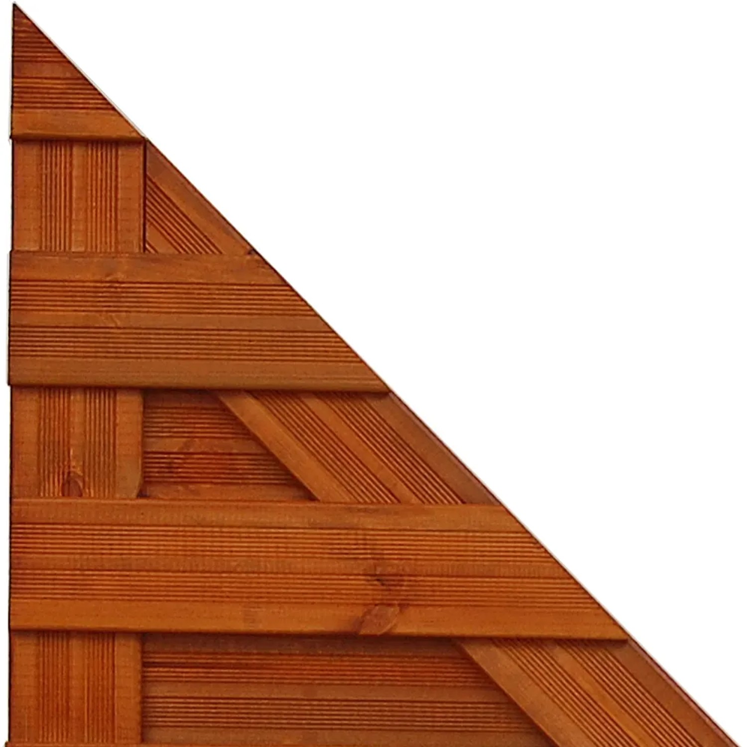 Teakfarbenes Sichtschutzzaun-Anschlusselement Goch, 180/90 x 90 cm, aus lasiertem Holz.