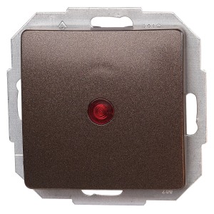 Kopp Kontrollschalter Paris in Palisanderbraun mit Glimmlampe.