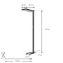 Arcchio LED Stehlampe Timon, dimmbar, schwarz, Aluminium, 195cm hoch, für Arbeitszimmer.