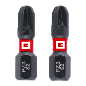 Einhell Impact Bit-Set, 2-teilig, PZ3, 25mm, für Schraubendreher und Akkuschrauber.