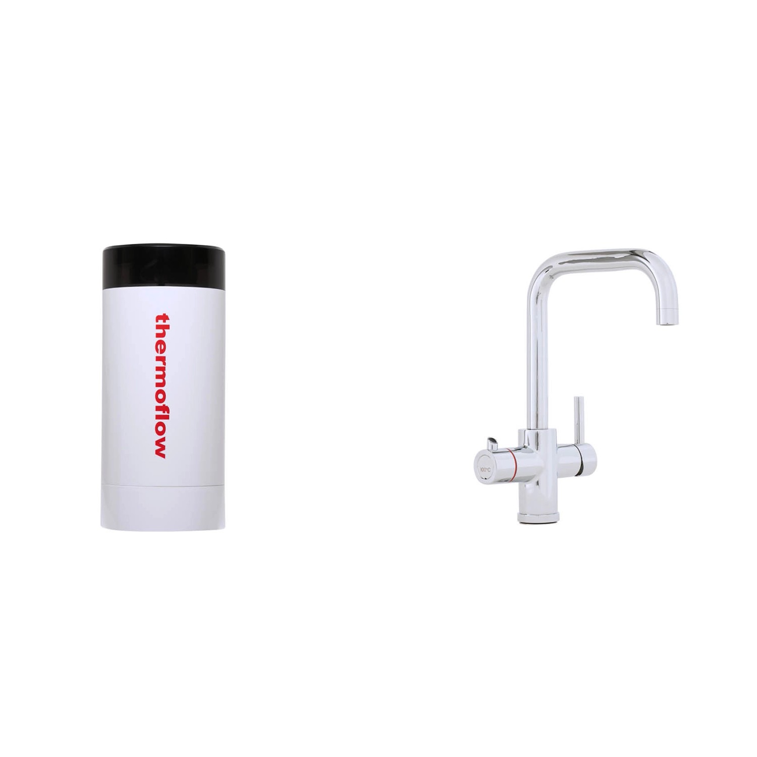 Thermoflow Kochendwasser-Armatur THERMOFLOW100E mit eckigem Auslauf