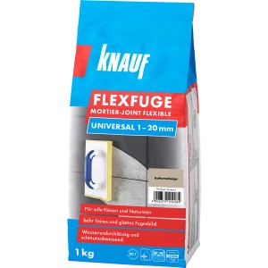 Knauf Flexfuge Universal Bahamabeige, 1 kg Sack. Fugenmasse für Fliesen und Naturstein.
