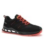 ELTEN MADDOX XXR Sicherheitshalbschuh, schwarz mit roten Akzenten. Sportlicher Low ESD S3S Arbeitsschuh.