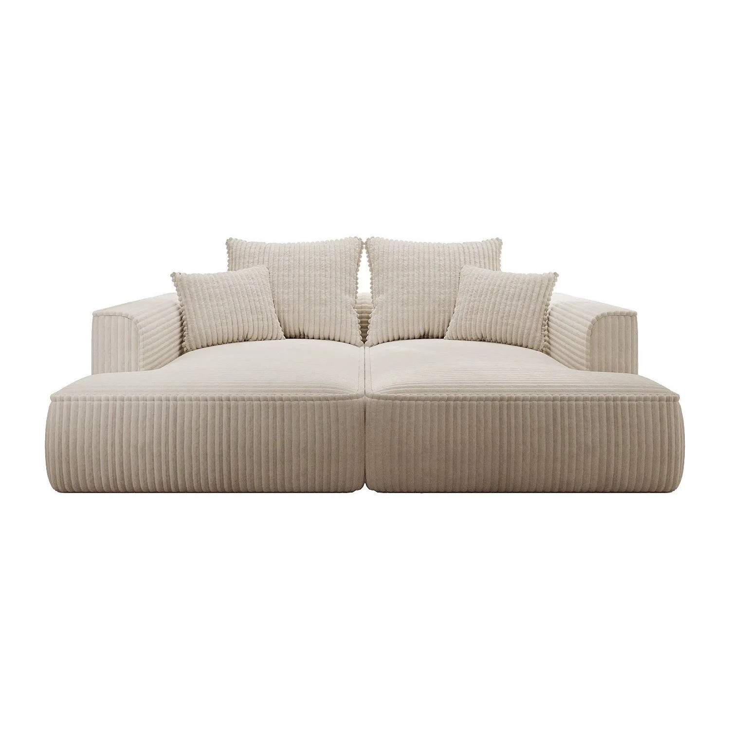 Vente-unique Sofa Ohne Schlafmöglichkeit Pineta Beige 230 cm