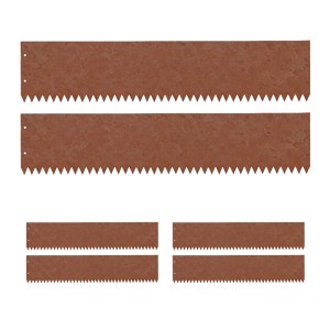 Relaxdays Rasenkante Stahl Braun Flexibel 6er Pack 15 x 101,5 x 0,1 cm