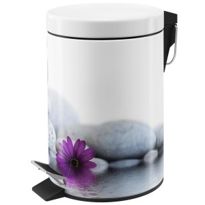 SANILO Kosmetikeimer Energy Stones mit Stein- und Blumenmotiv.