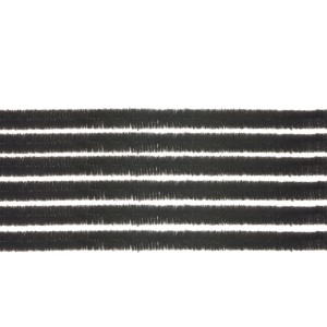Biegeplüsch Schwarz, 10 Stück, 50cm. Flauschige Pfeifenputzer zum Basteln und Dekorieren.