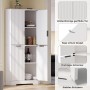 Merax Eckschrank 60x60x172 cm 4 Türen Verstellbare Einlegeböden_6