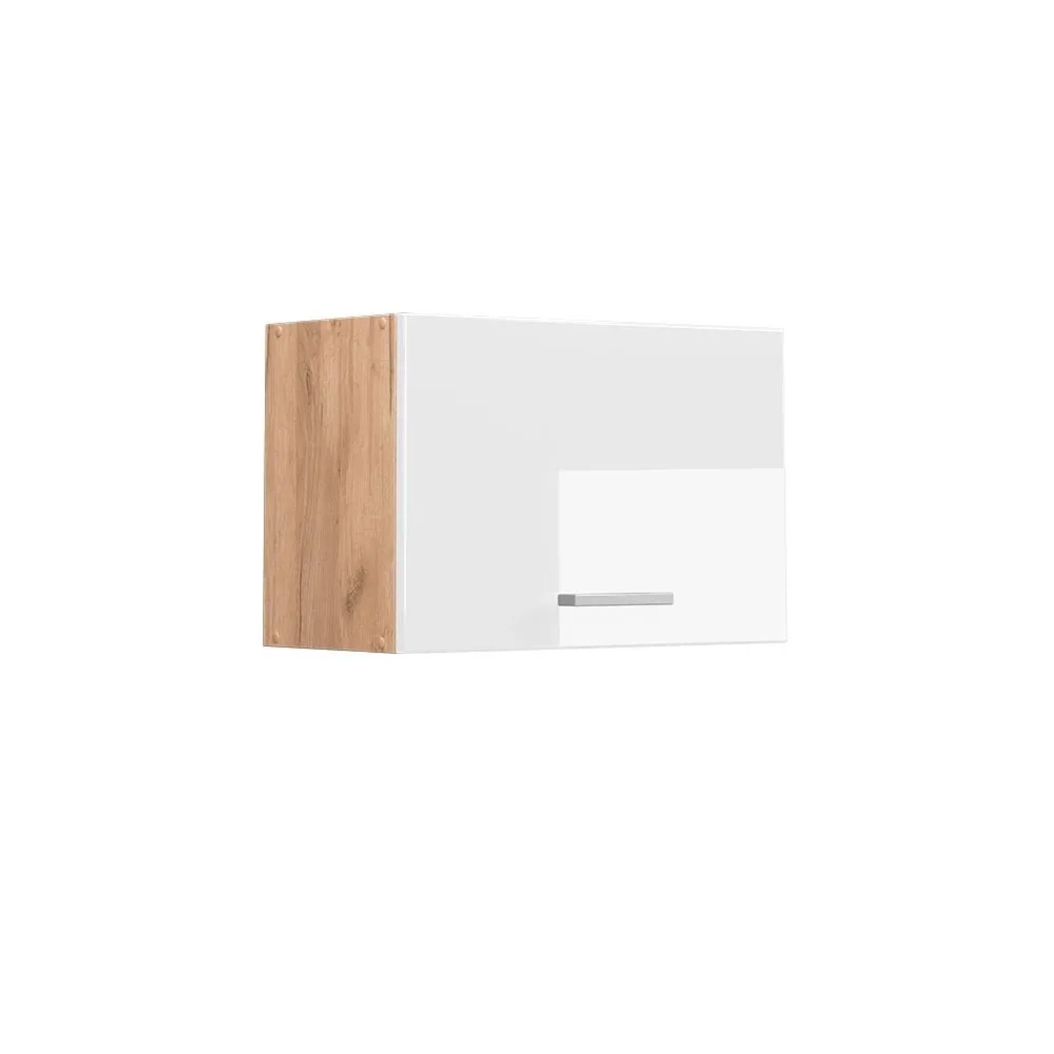 Vicco Hängeschrank R-Line Hängender Küchenschrank Weiß Hochglanz Goldkraft Eiche 60 cm Flach