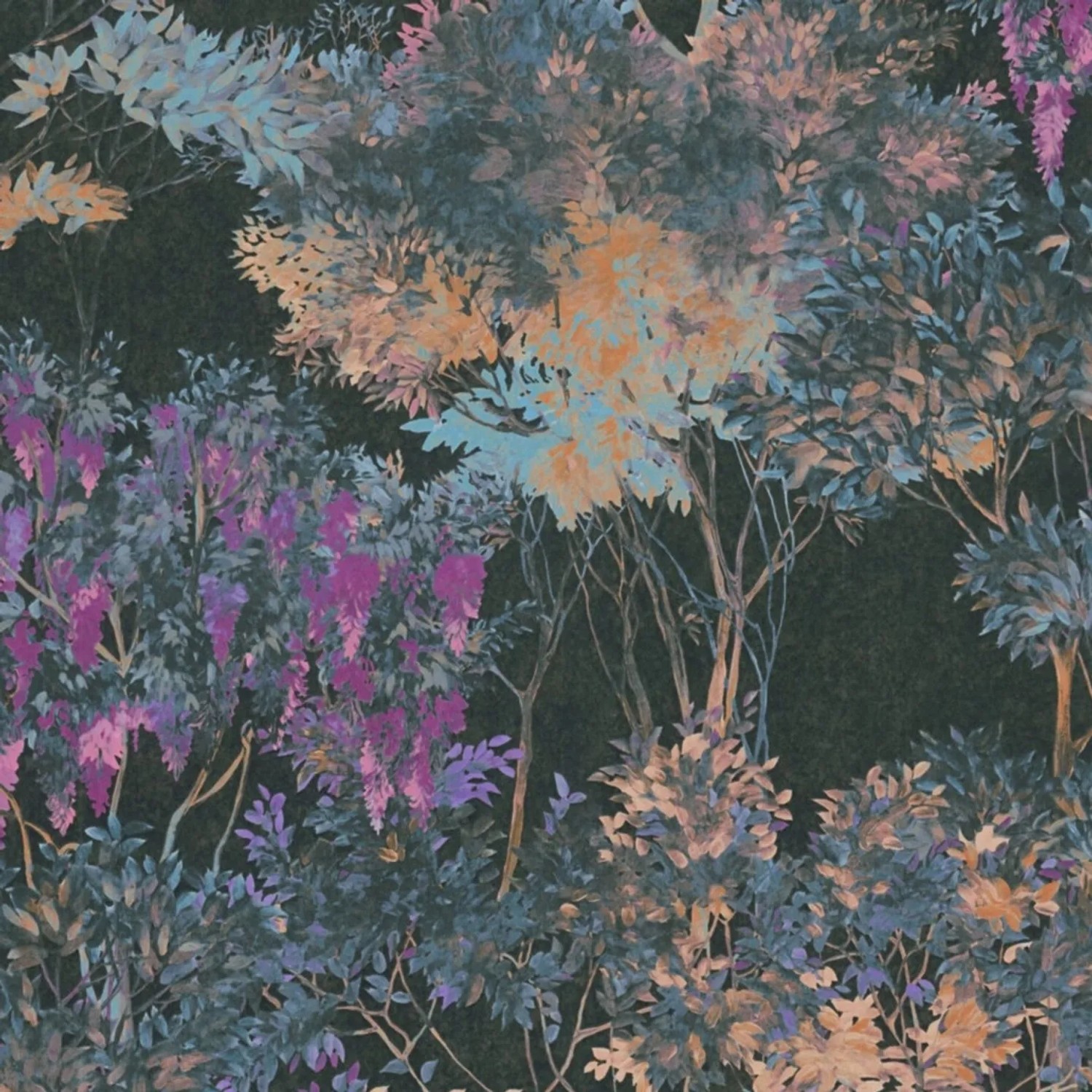 Tadessi Tapete Floral M1-No.4435 Vliestapete in Schwarz