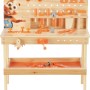 OBI Kinderwerkbank aus Holz, natur/orange, mit Werkzeugen und Ablage. Perfekt für kleine Handwerker.