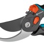 Gardena Gartenschere PremiumCut Pro Flex Bypass, Graue Gartenschere mit orangefarbenen Akzenten.