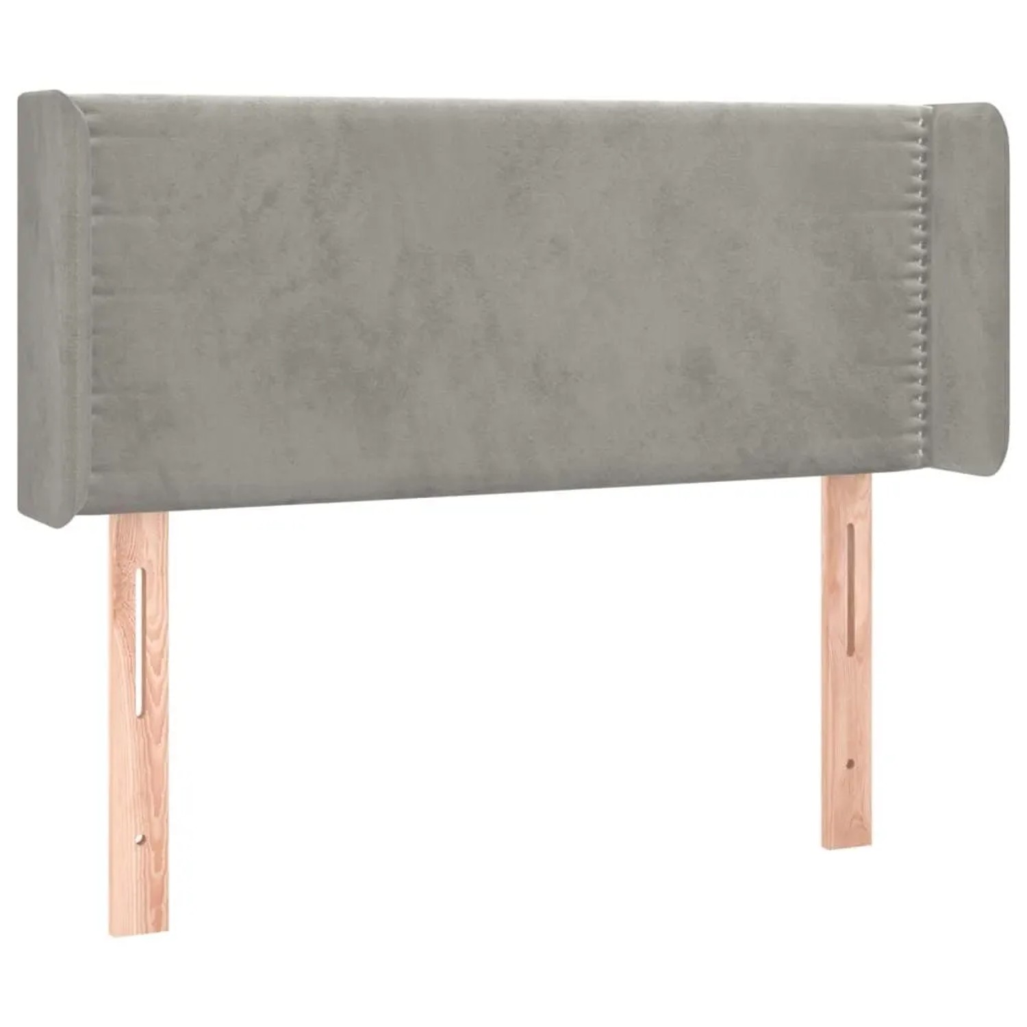 vidaXL Kopfteil mit Ohren Hellgrau 83x16x78/88 cm Samt 3118658