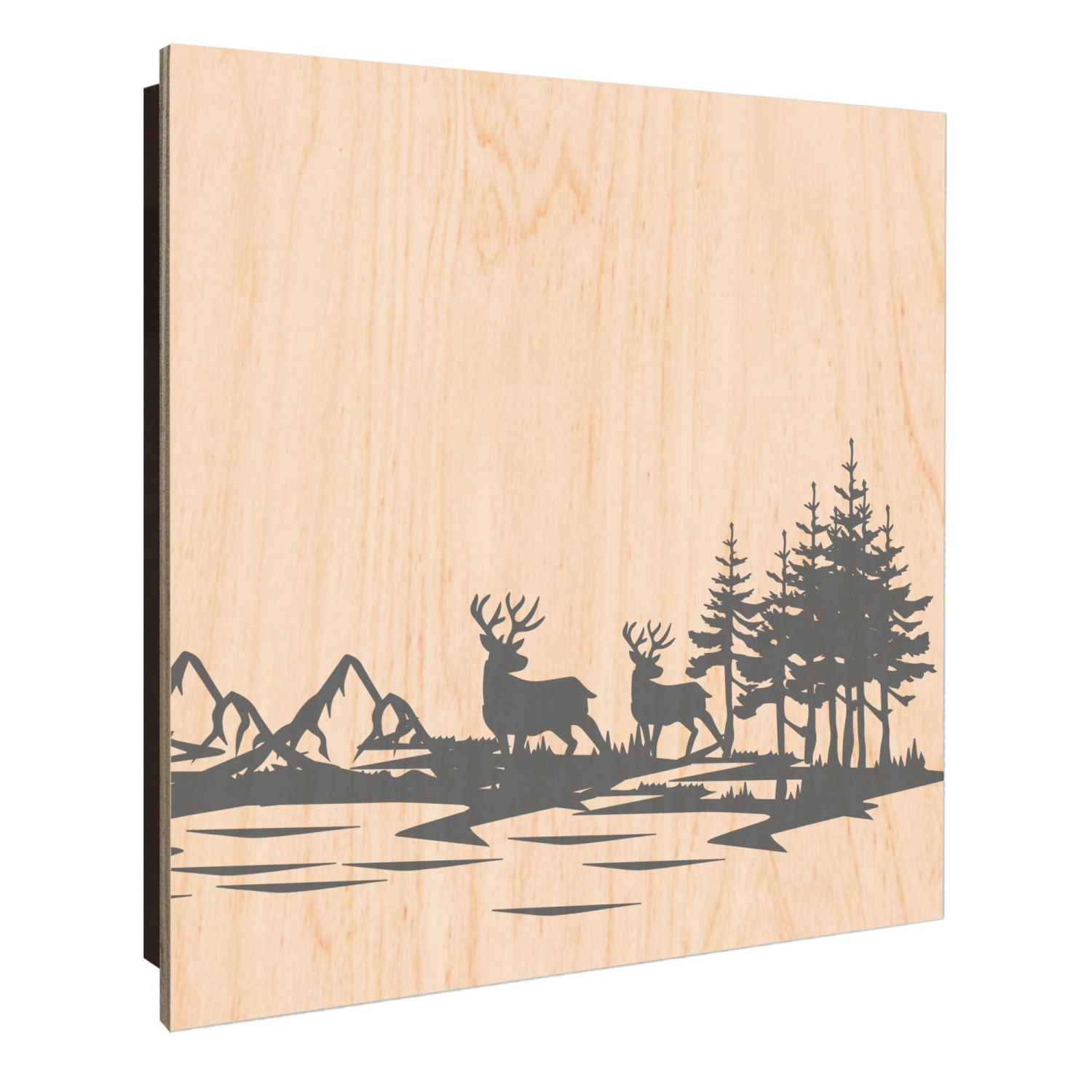 Banjado Großer Schlüsselkasten Holz 30x30cm Schwarz Scharnier Links 50 Hake günstig online kaufen