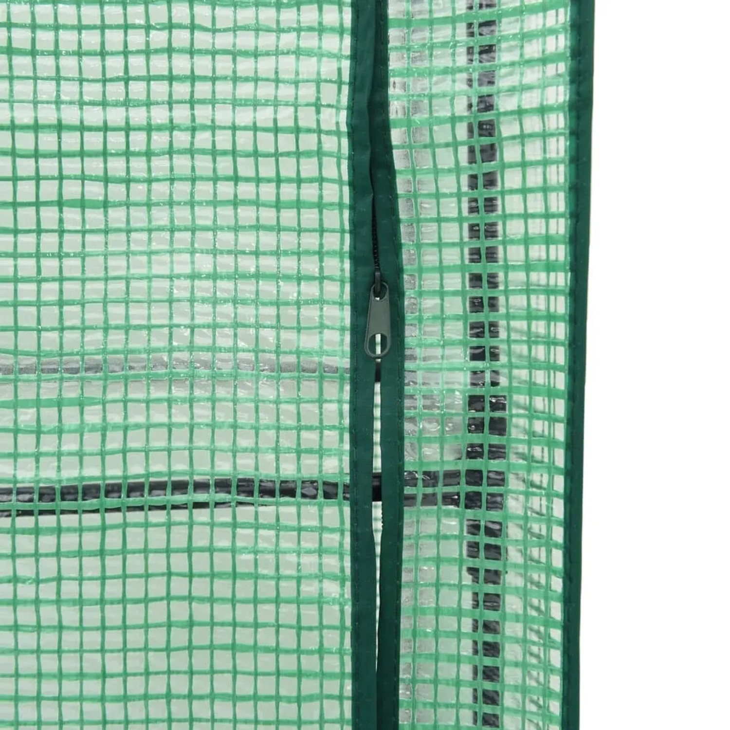 Detailaufnahme Gewächshaus-Aufsatz mit Reißverschluss für vidaXL Hochbeet.